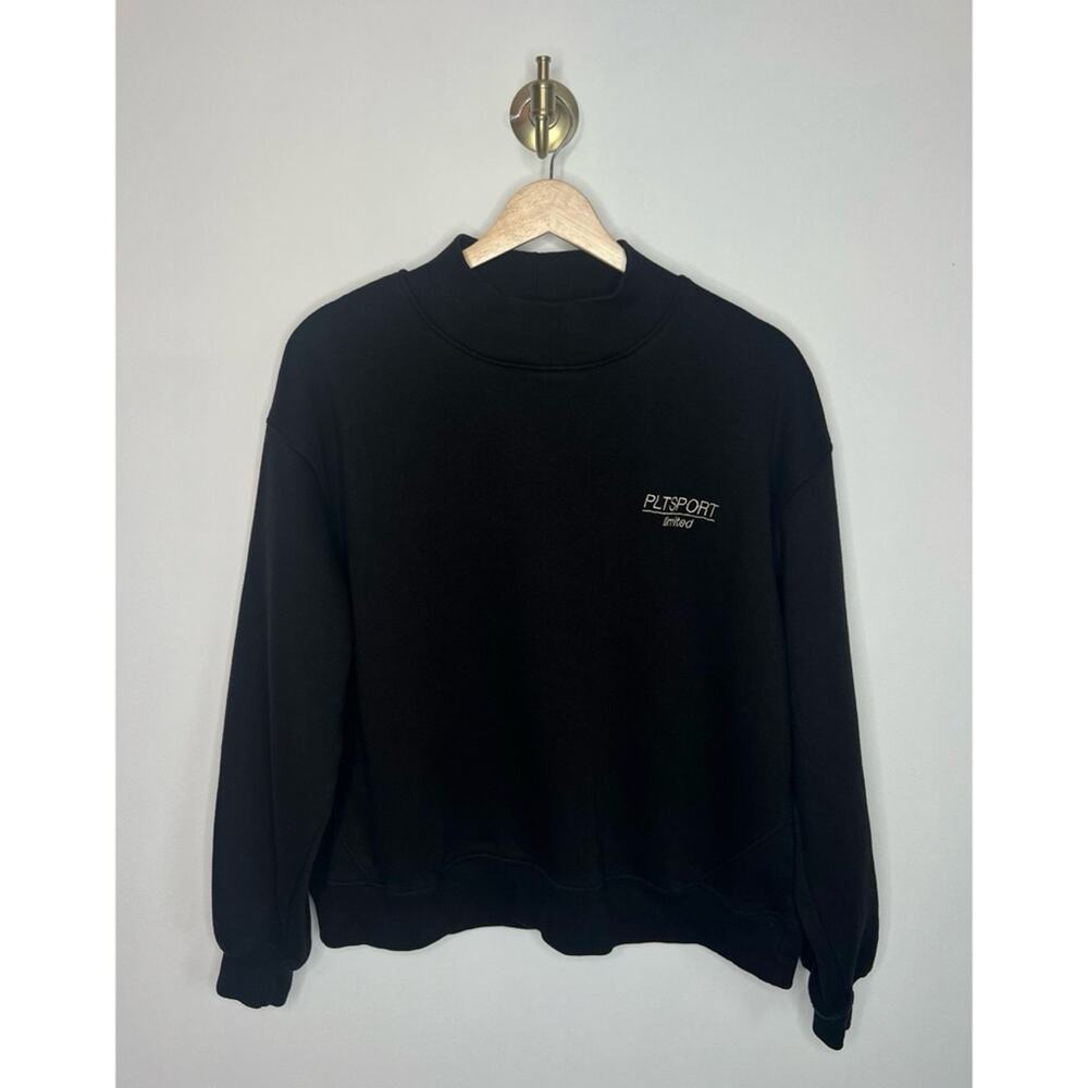 PrettyLittleThing PLT Sport Black Crew/Mock Neck Pullover